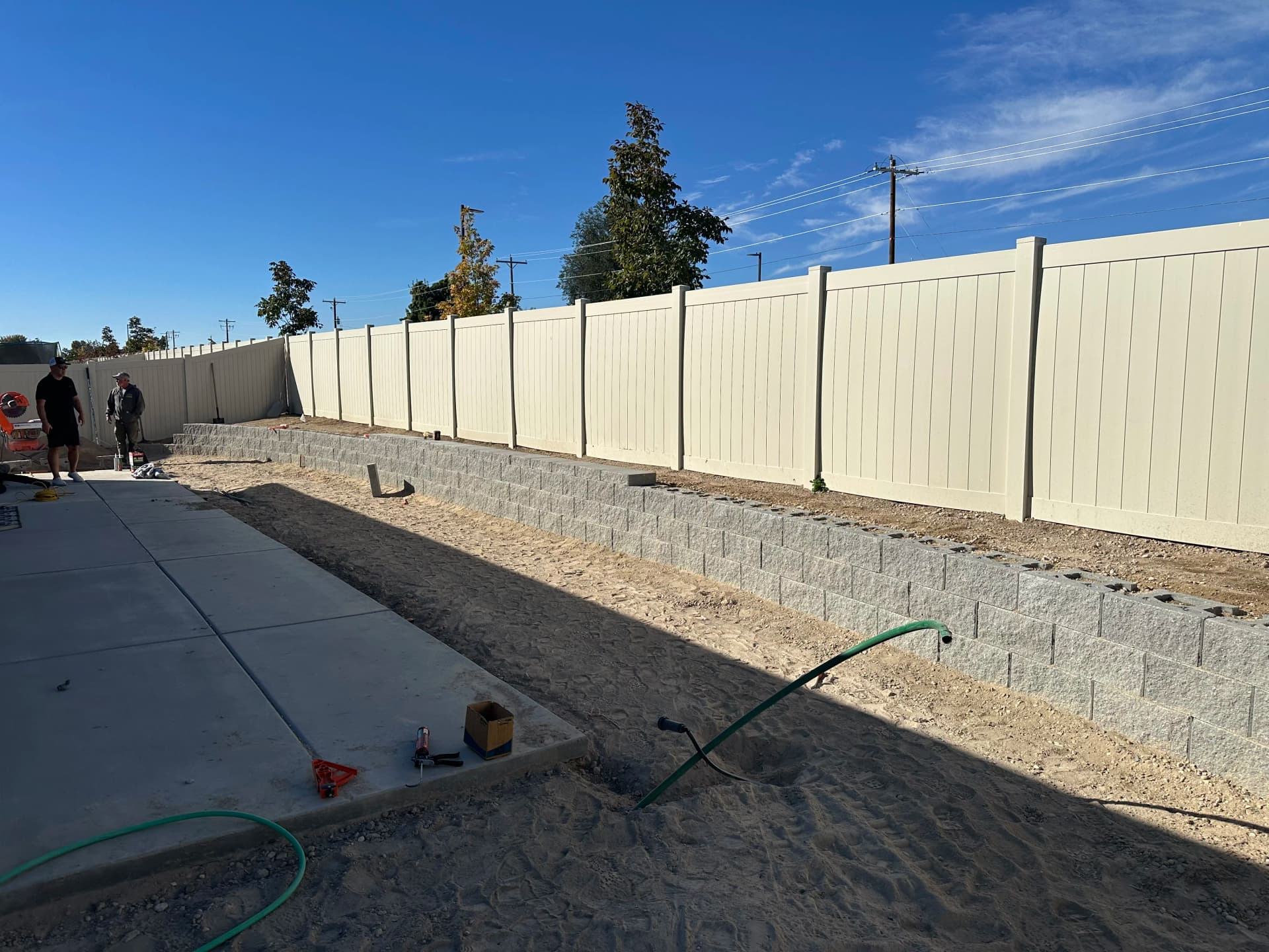 Gallery photos for Block Retaining Wall Build Almost Done in Caldwell: Image #1