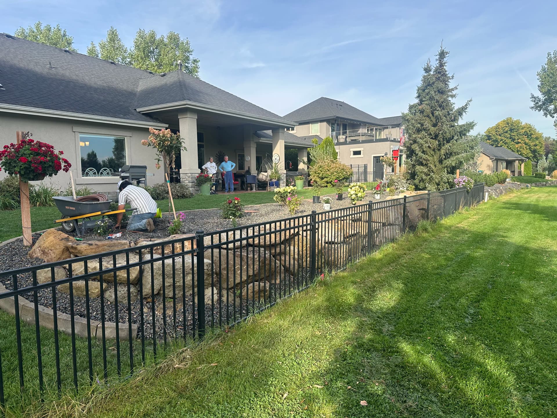 Gallery photos for Boulder Wall and Landscape Installation in Eagle ID: Image #4