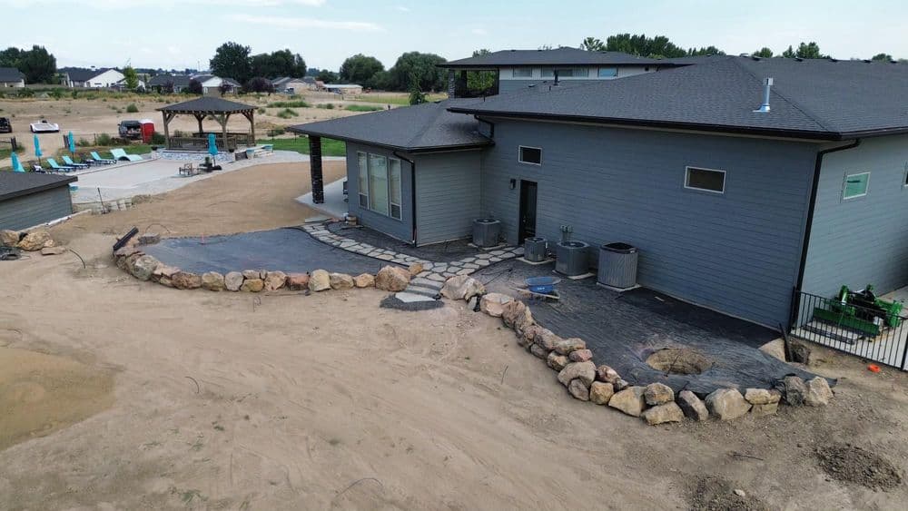 Gallery photos for Contemporary Stone Pathway Installation in Nampa: Image #1